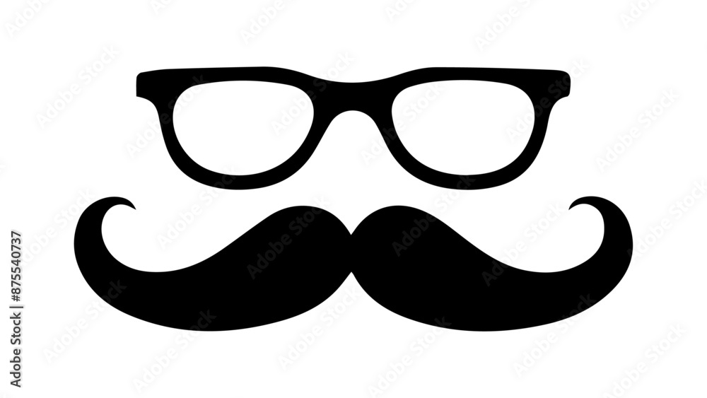 glasses and big mustache of incognito sign glasses and big mustache of incognito sign
