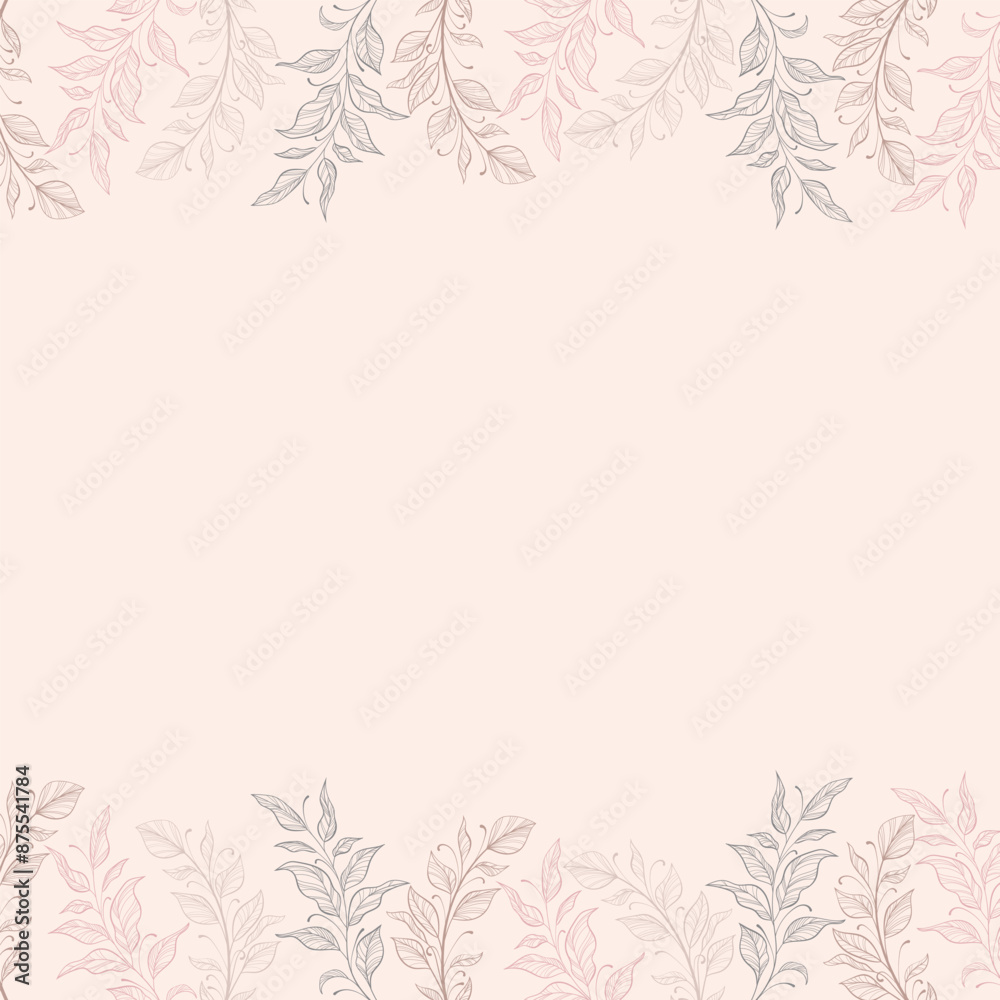 Vector design templates in simple modern style with copy space for text, foliage and leaves Vector design templates in simple modern style with copy space for text, foliage and leaves