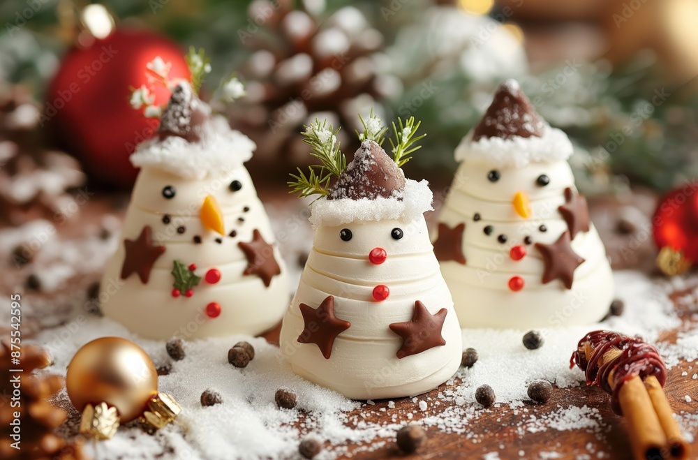 Chocolate snowmen Christmas treats Chocolate snowmen Christmas treats