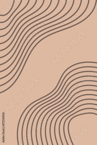 24×36 inches boho wall art  contouring lins minimalistic design for office and drawing room areas 