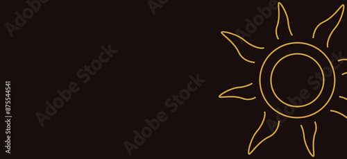 black  background artwork Sun 