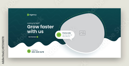 Digital marketing facebook cover web banner template