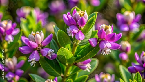 Myrtle leaf milkwort, or Polygala myrtifolia flowers photo