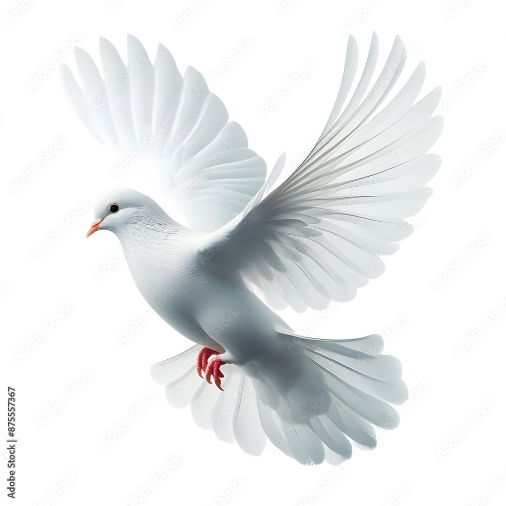 Dove Flying Isolated on transparent Background Dove Flying Isolated on transparent Background