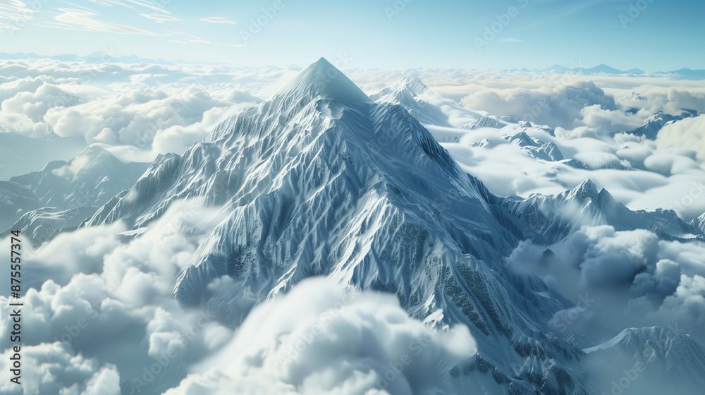 An aerial photo on a mountain peak An aerial photo on a mountain peak