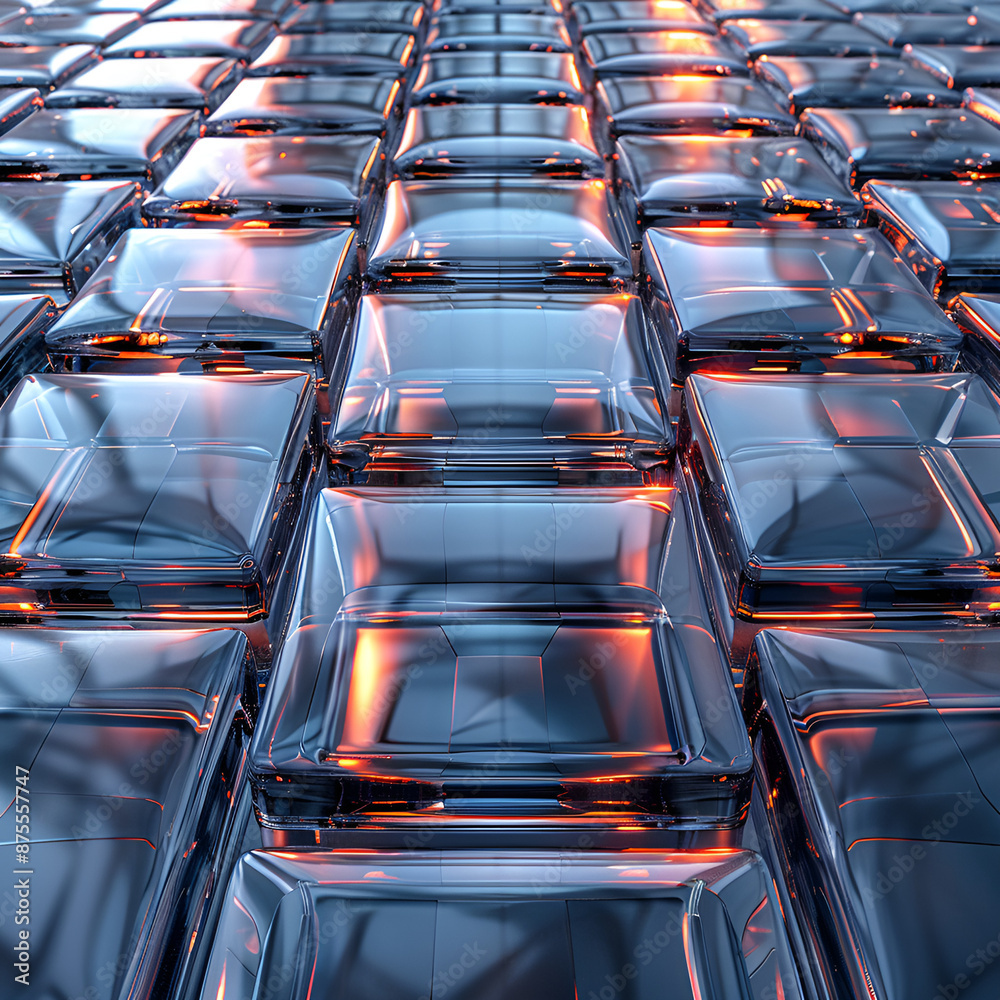 Obraz premium Abstract glass blocks, 3d geometric background design