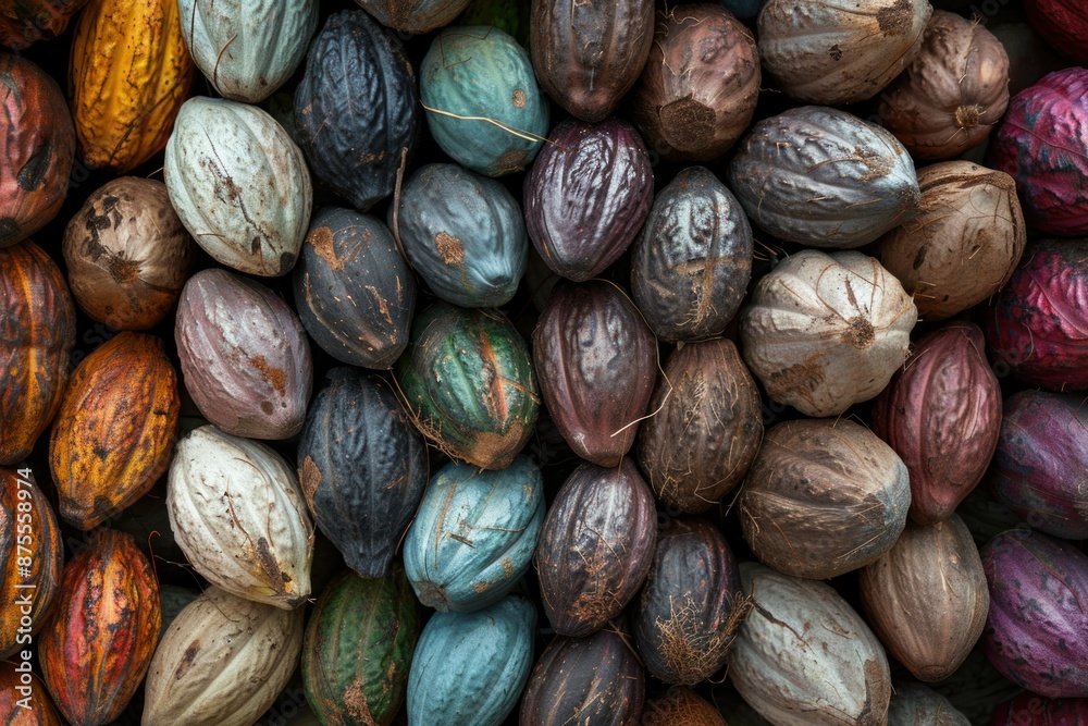 Background. Cacao beans. cocoa. chocolate fruit Background. Cacao beans. cocoa. chocolate fruit