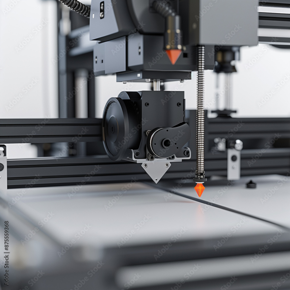 a close up of a 3d printer and its components a close up of a 3d printer and its components