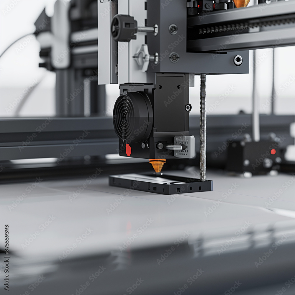 Fototapeta premium a close up of a 3d printer and its components