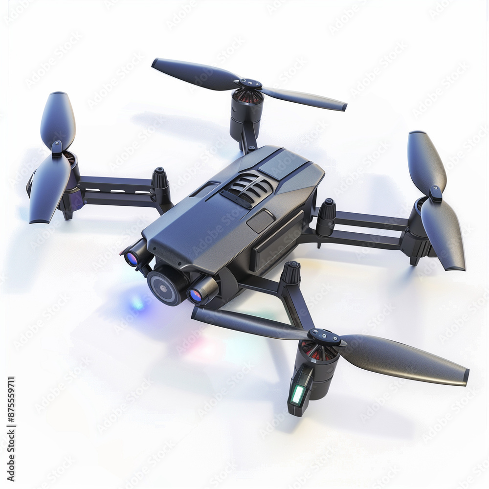 a drone under a studio light a drone under a studio light
