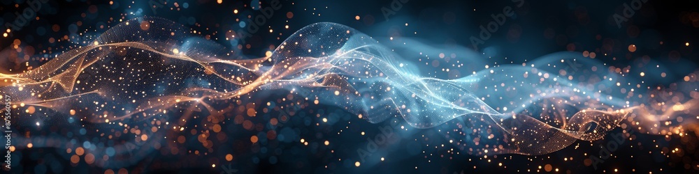 Obraz premium A pendulum in motion made from digital energy. 