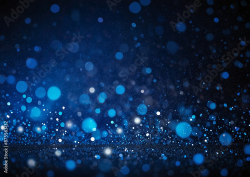 Bokeh banner background. blue bokeh on a black background that gives a special beauty to the image