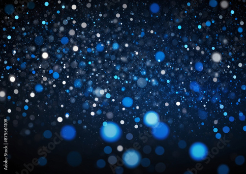 Bokeh banner background. blue bokeh on a black background that gives a special beauty to the image