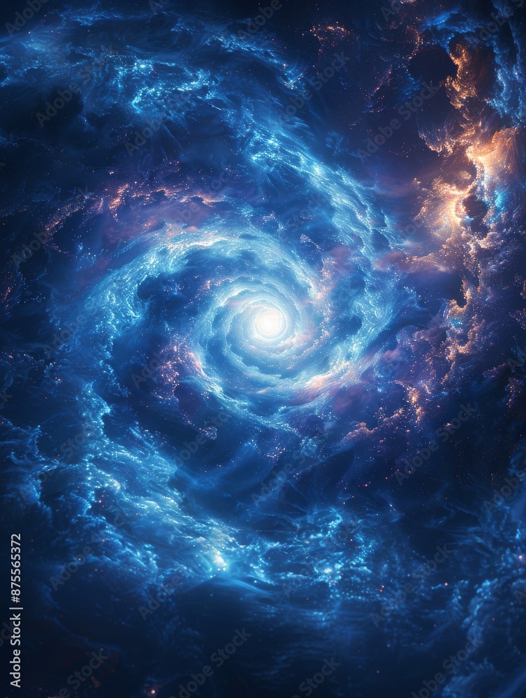 A portal made wo swirling light energy. A portal made wo swirling light energy.