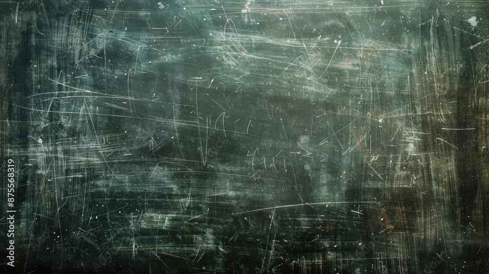 Close up view of a grimy chalkboard for educational backdrop Close up view of a grimy chalkboard for educational backdrop