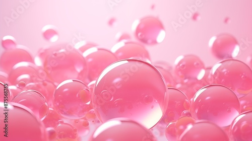 Soft Reflections of Pink Bubbles in a Gentle Light