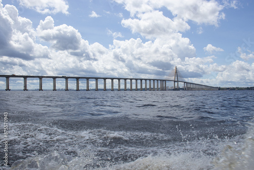 Journalist Phelippe Daou Bridge over the Rio Negro, Manaus, Brazil photo