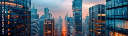 Wallpaper Mural Modern Skyscrapers Under Construction, Urban Growth and Expansion, A Glimpse of the Future Cityscape, Towering Structures Reaching for the Sky, City Development, Construction Project, Real Estate Torontodigital.ca