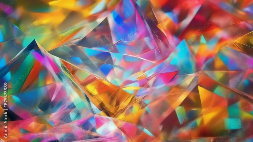 An abstract art piece showcasing a reflective prism bursting with vibrant rainbow hues and intricate patterns. The image captures the light play beautifully, creating a mesmerizing and dynamic visual An abstract art piece showcasing a reflective prism bursting with vibrant rainbow hues and intricate patterns. The image captures the light play beautifully, creating a mesmerizing and dynamic visual