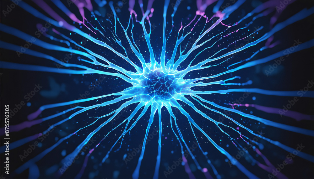 Vibrant Neuron Synapse with Delicate Tendrils