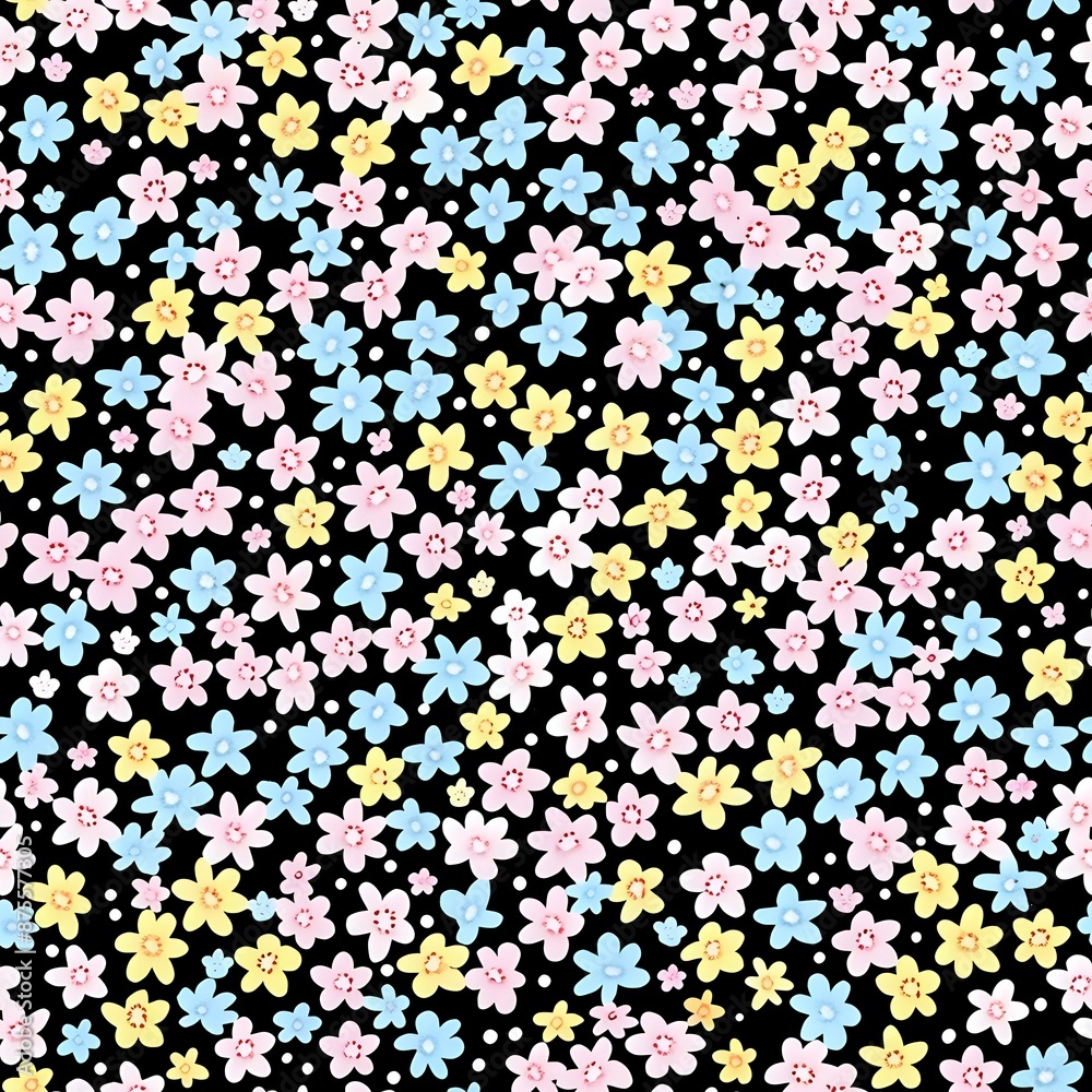 Symmetrical Pink Flower Diamond Grid Pattern on Light Gray Symmetrical Pink Flower Diamond Grid Pattern on Light Gray