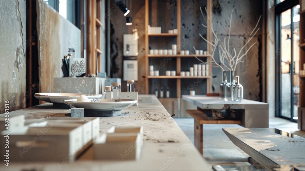 Modern interior design of a boutique store Modern interior design of a boutique store