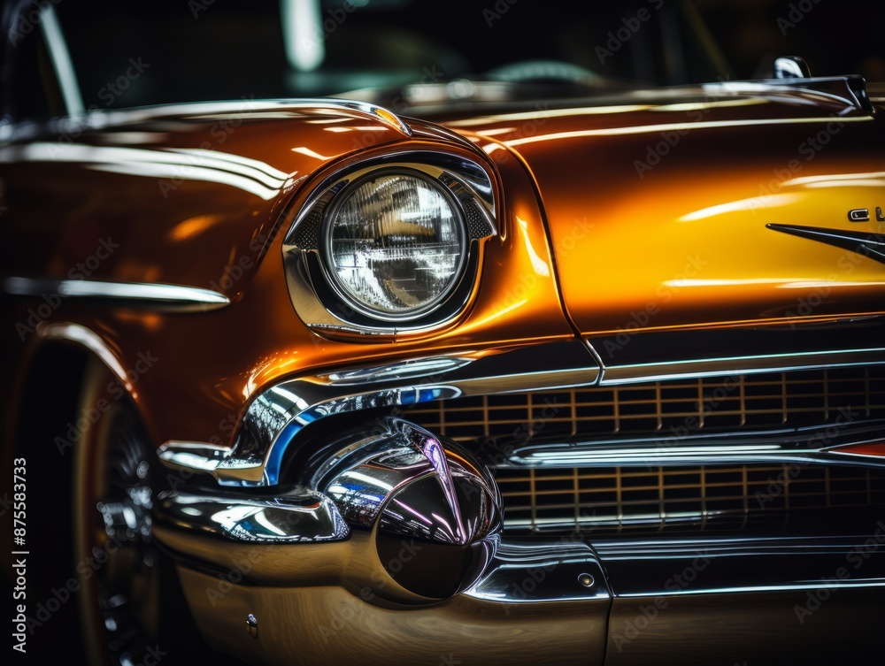 a close up of an old classic car a close up of an old classic car