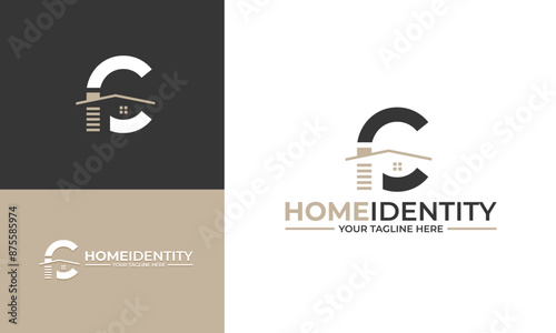 Letter C Home Identity Logo Template