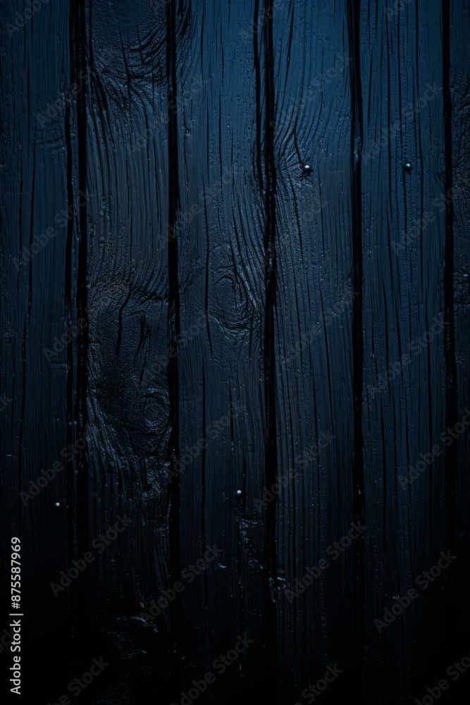 a dark blue wall with wood planks