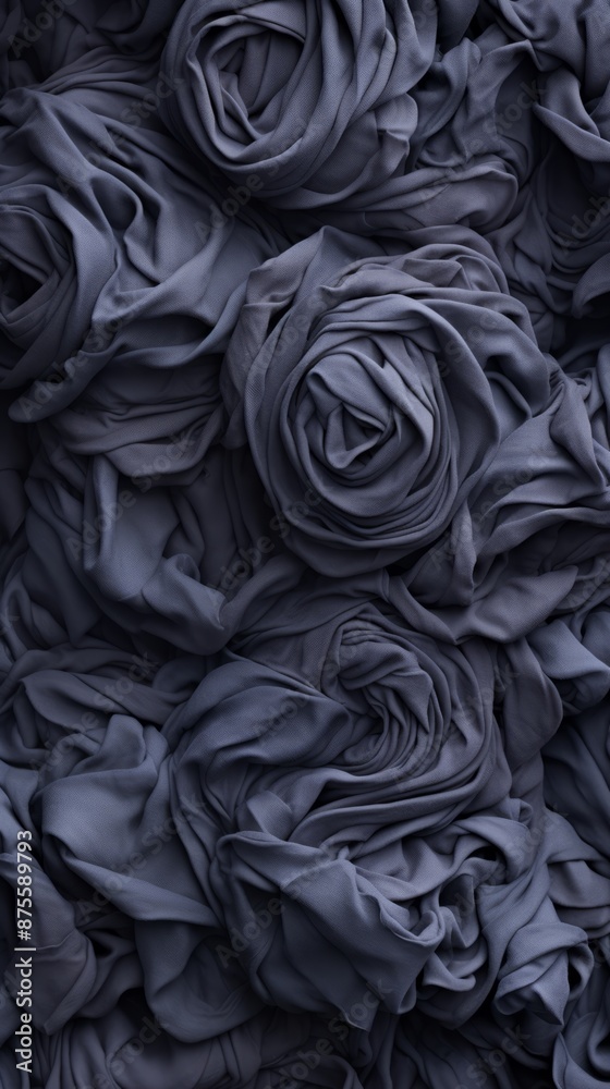 a large pile of dark blue fabric a large pile of dark blue fabric