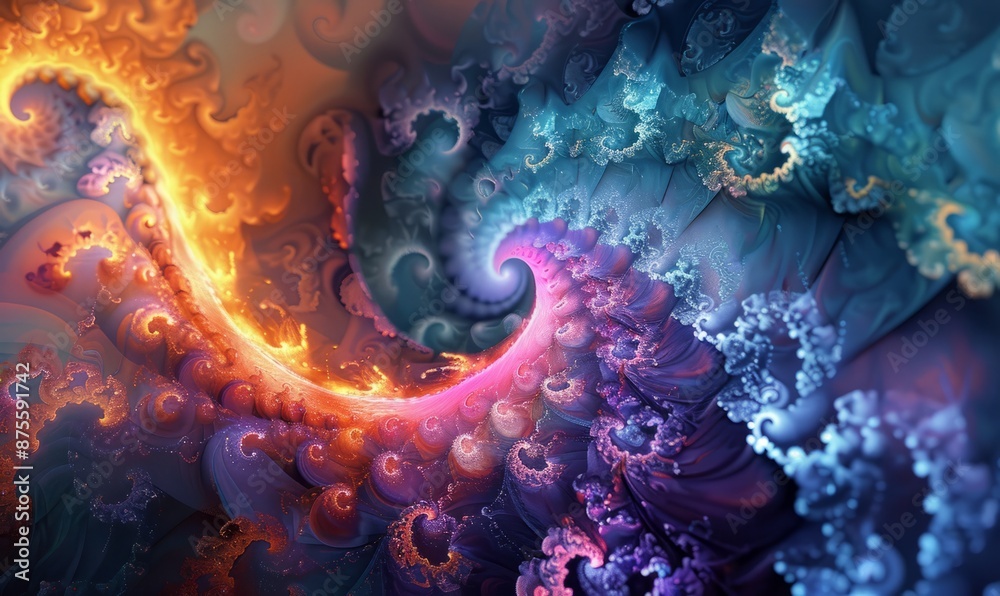 Colorful fractal designs Colorful fractal designs