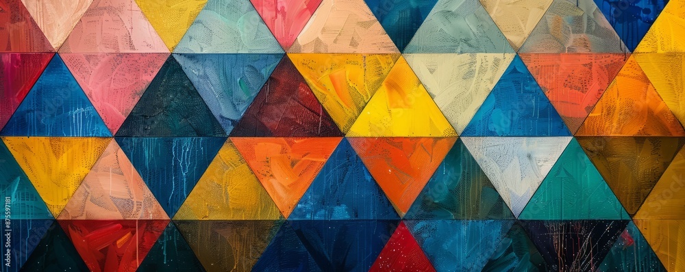 Repetitive patterns of colorful triangles Repetitive patterns of colorful triangles