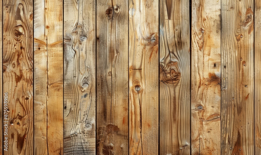 Naklejka premium Light cedar wood planks with texture