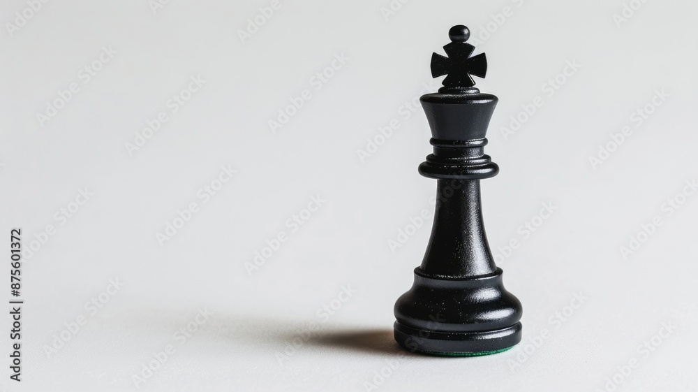 Black chess piece, king, on white background, isolated Black chess piece, king, on white background, isolated