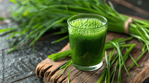 3D illustration of Barley Grass Nutrition Hologram for Vibrant Health and Medical Advertisement