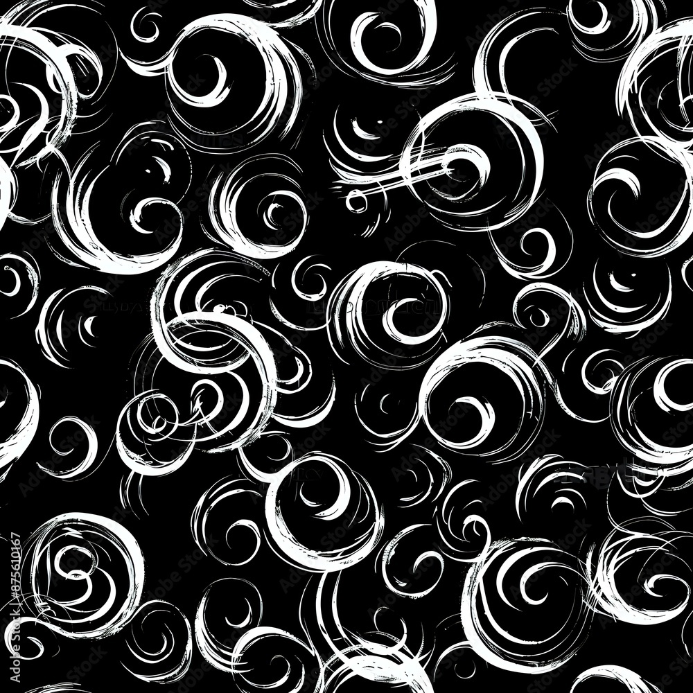 Dynamic and Organic White Brushstrokes Seamless Pattern Dynamic and Organic White Brushstrokes Seamless Pattern