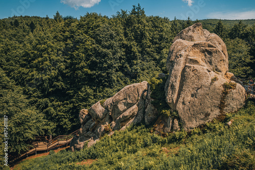 Tustan archeological, natural monument of national significance in Urych Ukraine photo