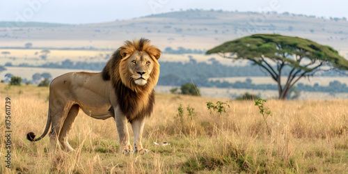 Wallpaper Mural Leão na savana Torontodigital.ca