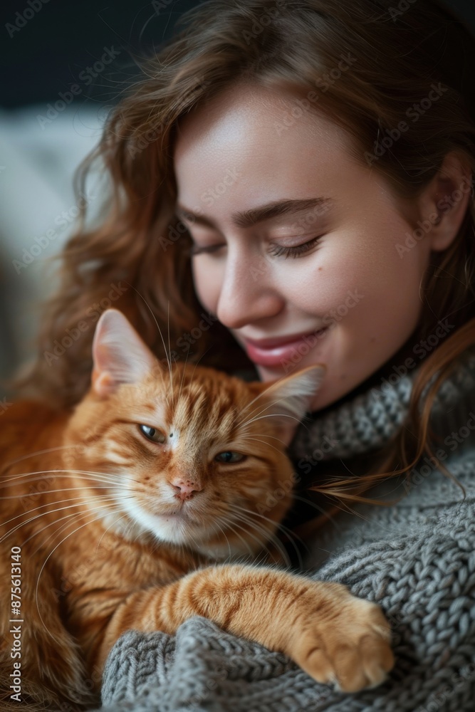 A person cuddling their cat while using a voice-activated AI assistant A person cuddling their cat while using a voice-activated AI assistant