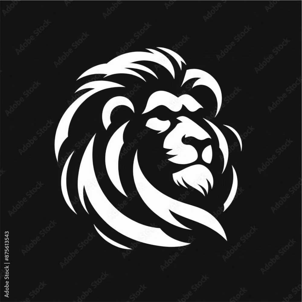 Logo silhouette of lion on black background. eps Logo silhouette of lion on black background. eps