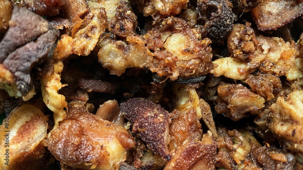 Fresh fried meat is ready to be served Fresh fried meat is ready to be served