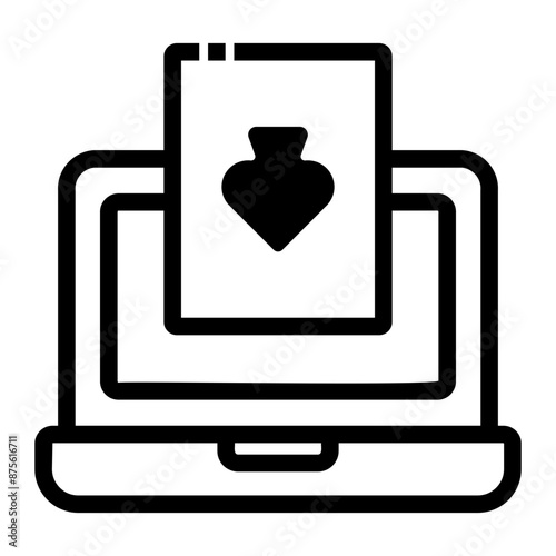 poker Line Icon