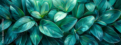 Decorative foliage with vibrant green leaves creating a natural, organic pattern