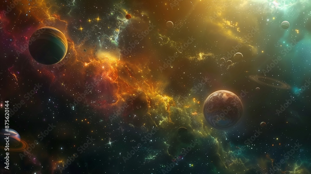 Obraz premium Abstract black hole and space doors dynamic abstract