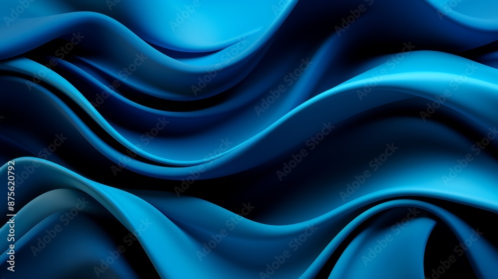 Obraz premium an abstract blue background with wavy lines