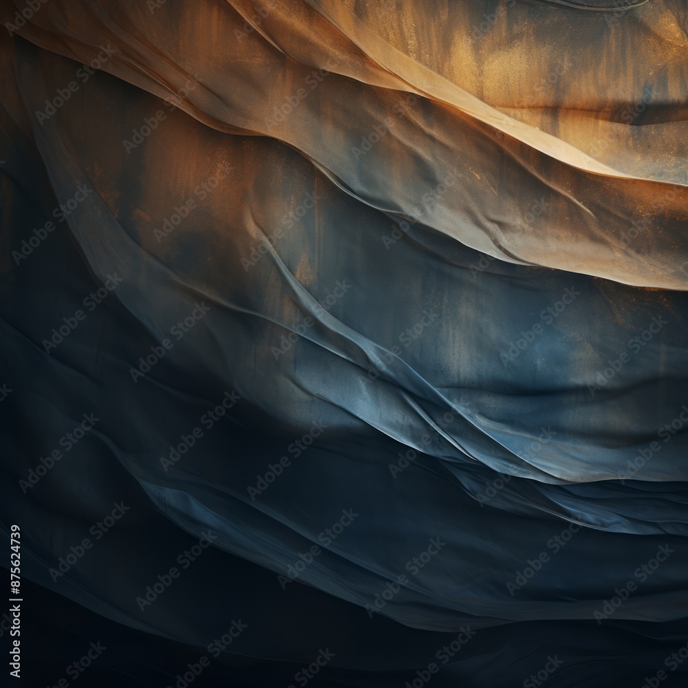 an abstract image of waves on a black background