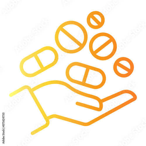 drug Line Gradient Icon