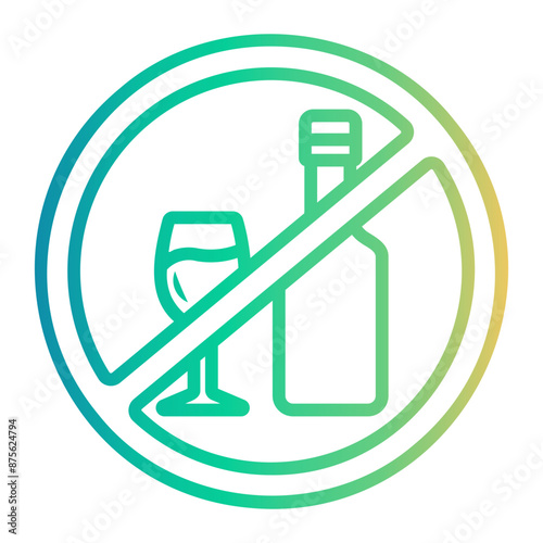 addiction Line Gradient Icon