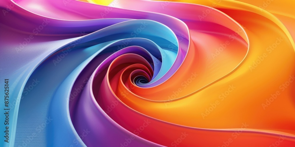 Obraz premium Abstract Rainbow Swirl