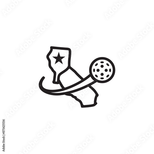 California pickleball ball logo logos